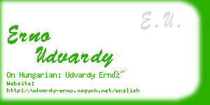 erno udvardy business card